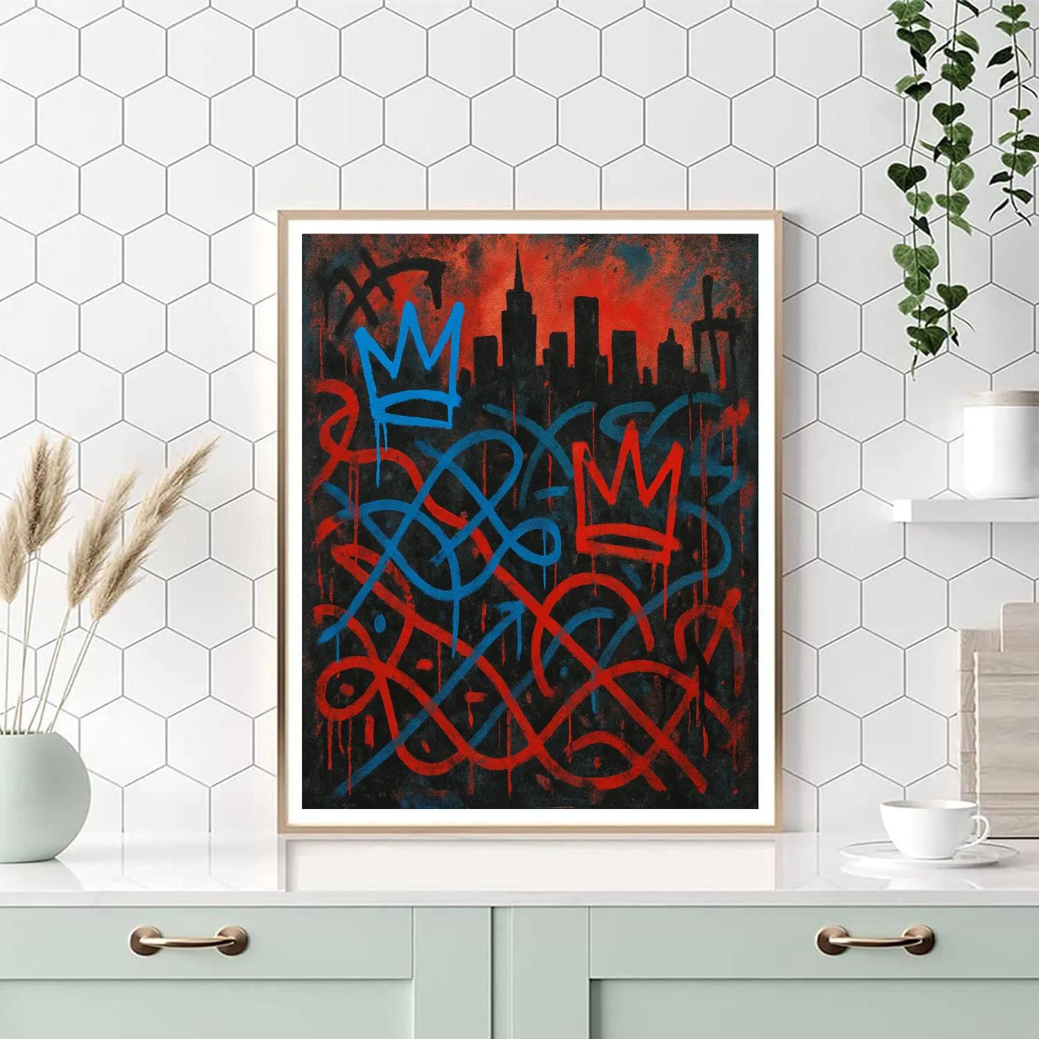 Basquiat Metro Echoes Number painting