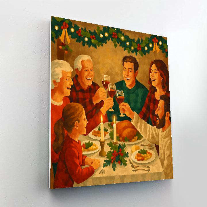 Joyous Hearthside Feast Numbered painting kits
