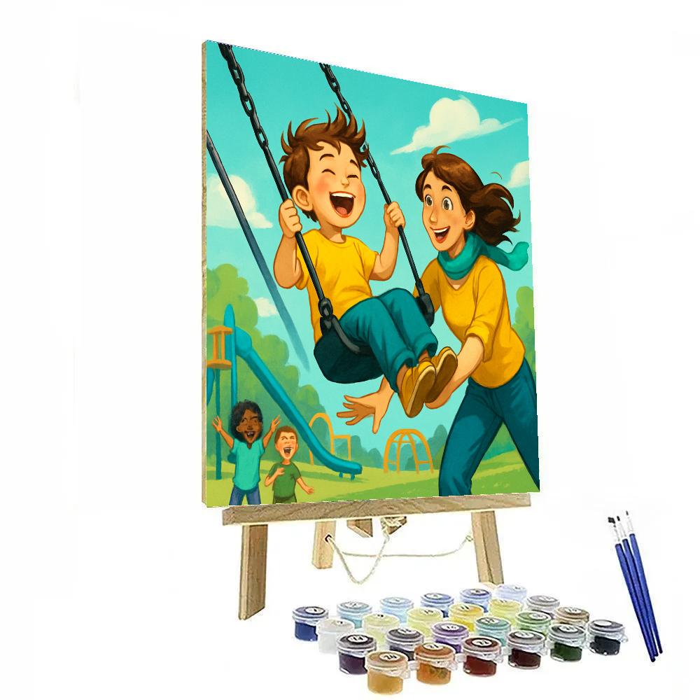 Playground Splendor Swing Push paint by numbers