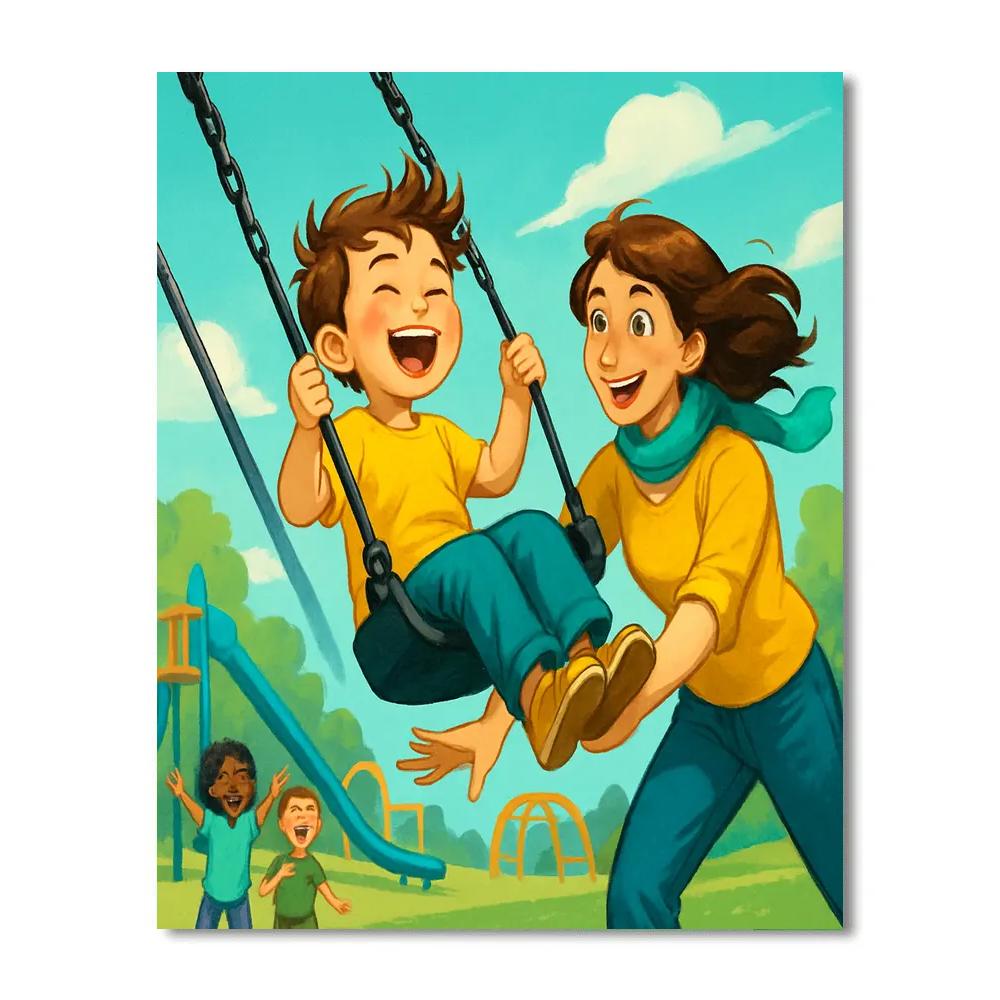 Playground Splendor Swing Push paint by numbers