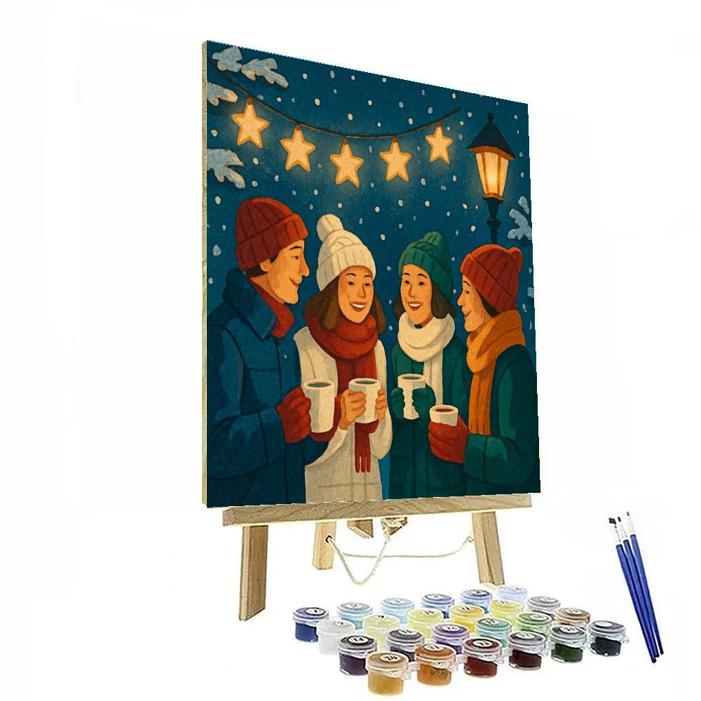 Starry Snowfall Gathering Number painting