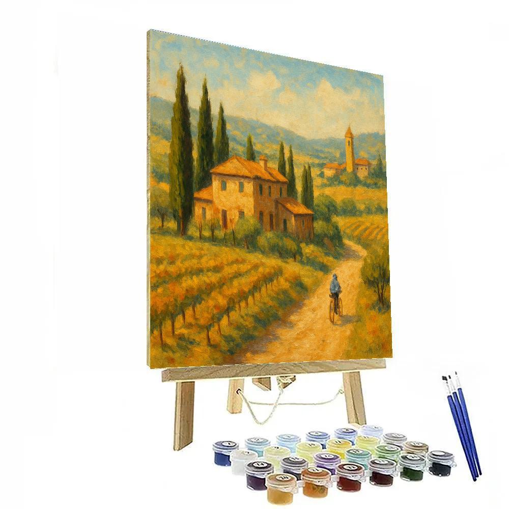 Tuscany Sunlit Hills Numbered painting kits