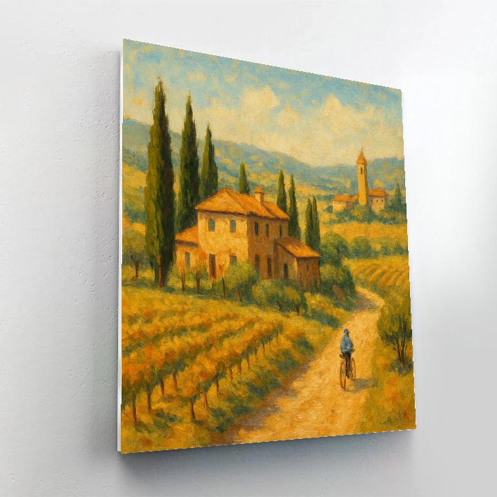 Tuscany Sunlit Hills Numbered painting kits
