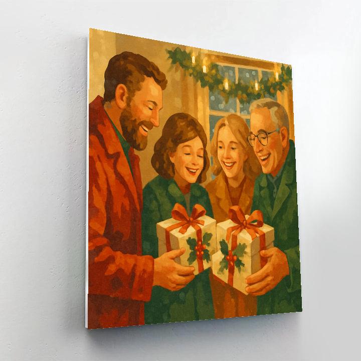 Ribboned Gift Chorus Paint by numbers art