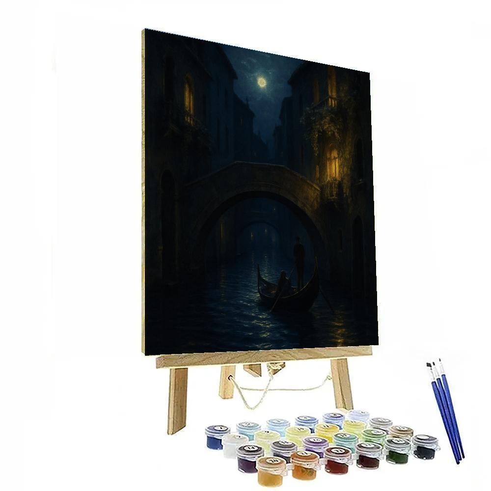 Italy Moon Over Water paint by numbers