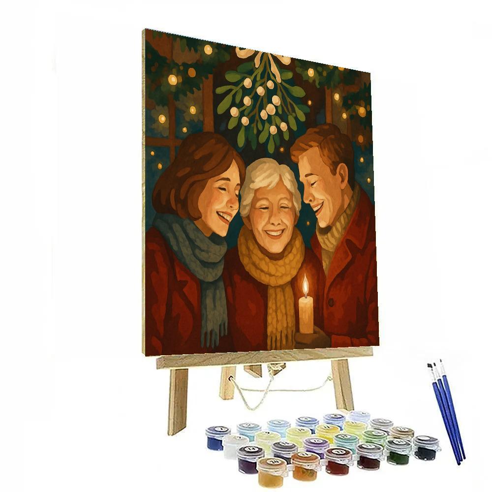 Glow Of The Mistletoe Numbered painting kits