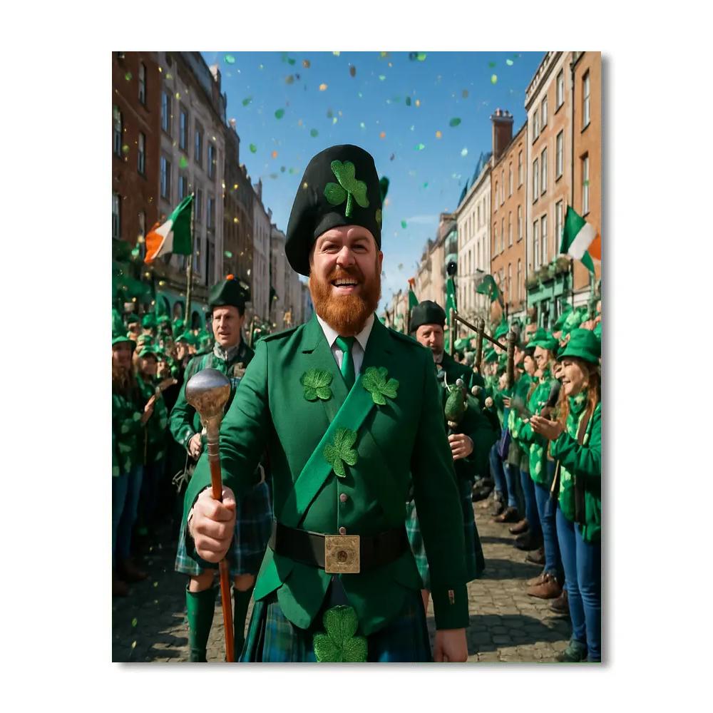 St Patricks Day Parade In Dublin City Paint by numbers art