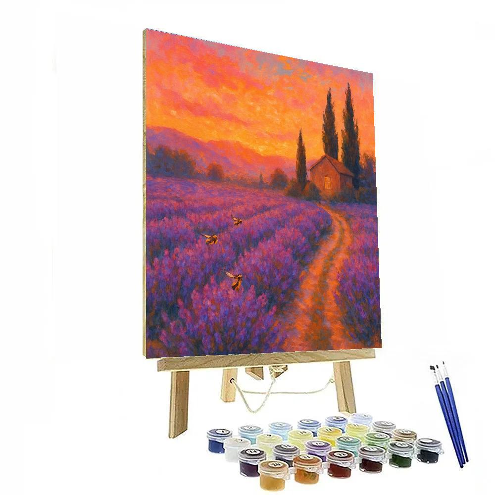 Tuscany Lavender Sunset Path paint by number