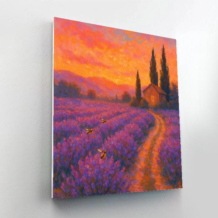 Tuscany Lavender Sunset Path paint by number