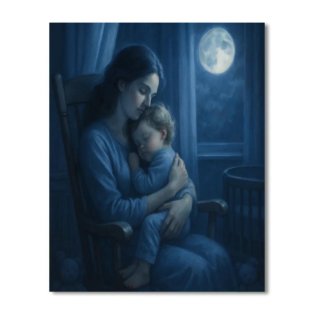 Lullaby Under Moonlight Numbered painting kits