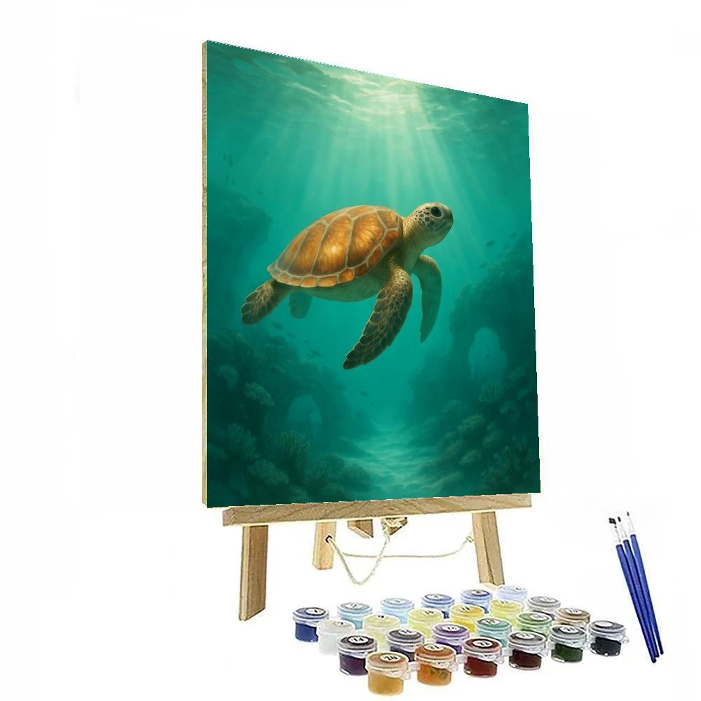 Turtle Ocean Wayfinder Paint by numbers art