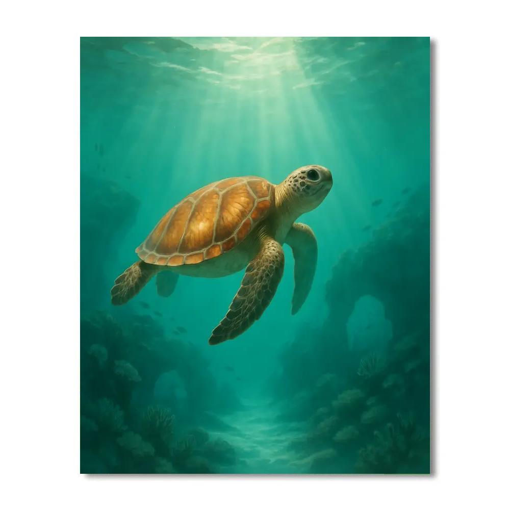 Turtle Ocean Wayfinder Paint by numbers art