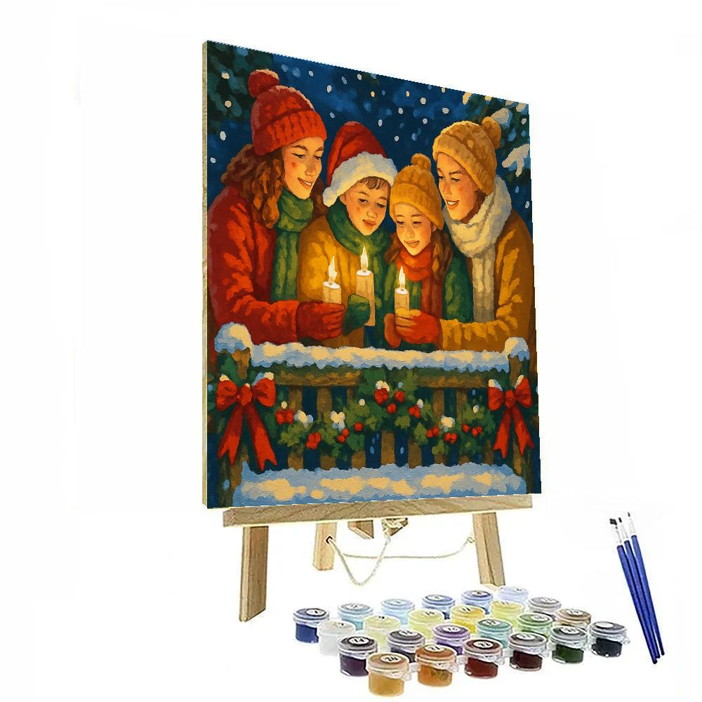 Festive Frost Gathering paint by number