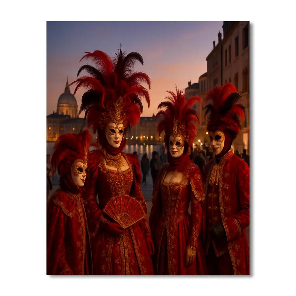 Carnival Of Venice Masked Elegance Paint by numbers kits