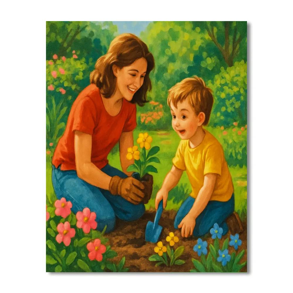 Gardening Together paint by color