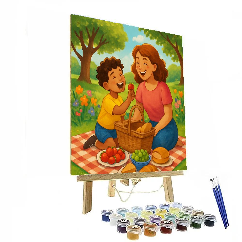 Mothers Day Picnic paint by number