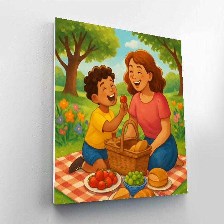 Mothers Day Picnic paint by number