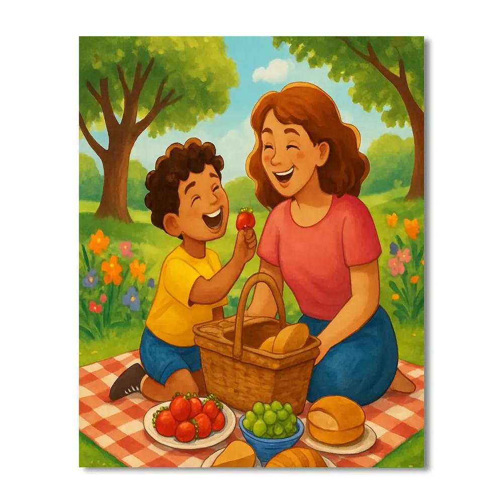 Mothers Day Picnic paint by number