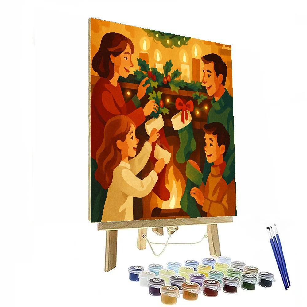 Merry Mantle Moments Paint by numbers art