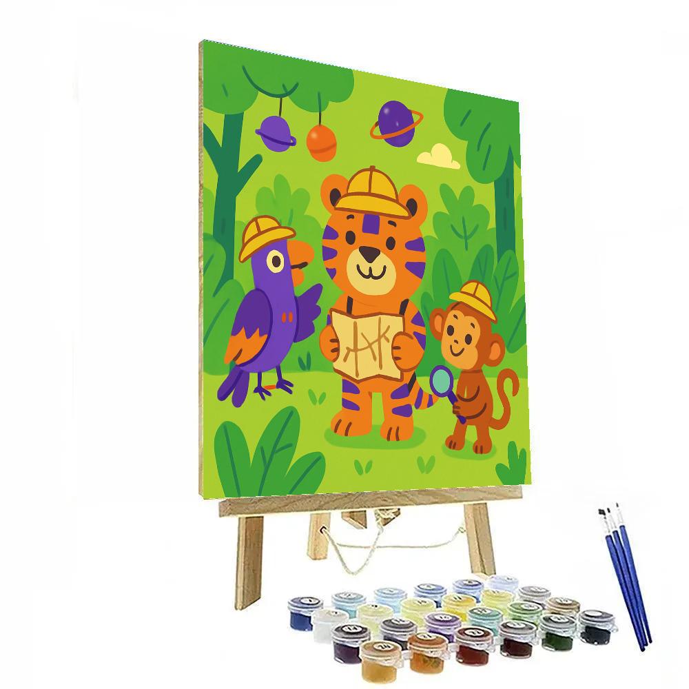 Cosmic Jungle Explorers DIY paint by numbers