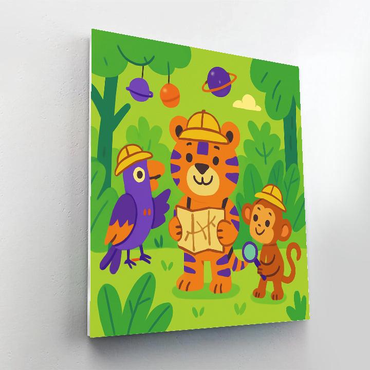 Cosmic Jungle Explorers DIY paint by numbers