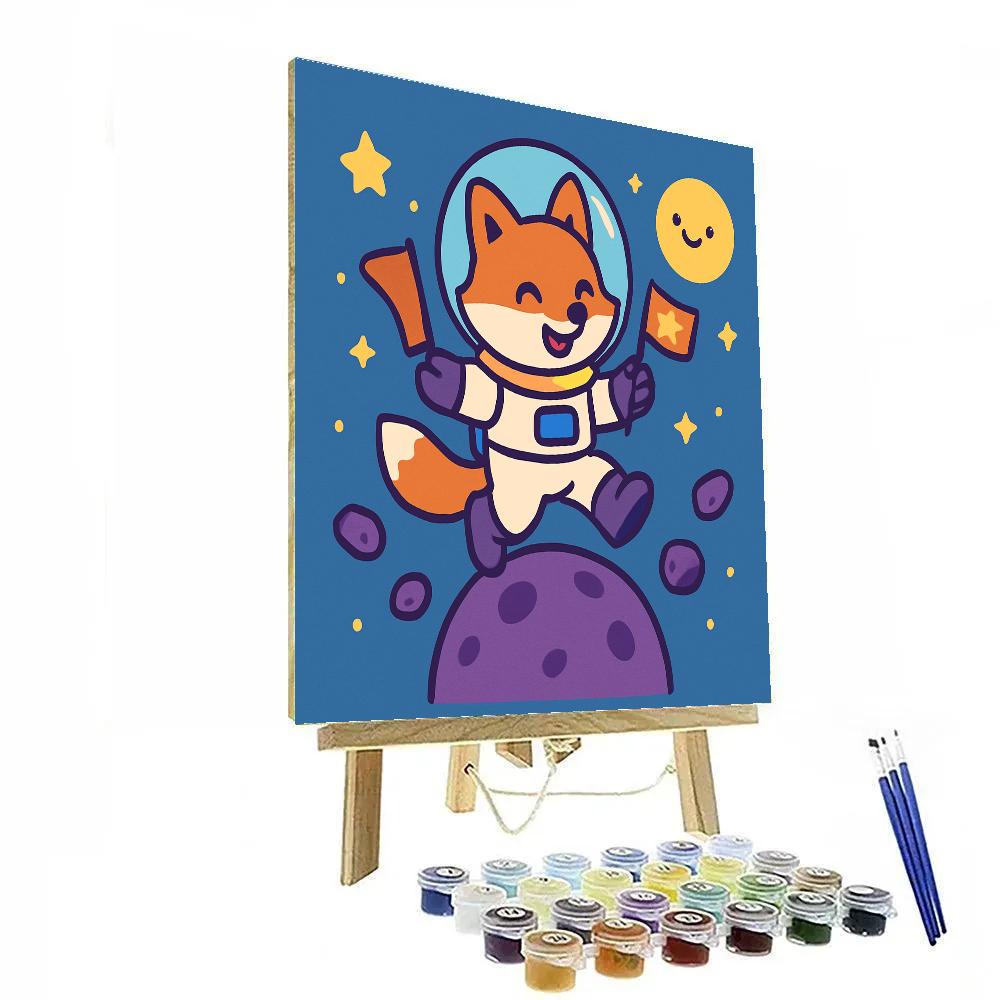 Little Astronaut Fox painting number kit