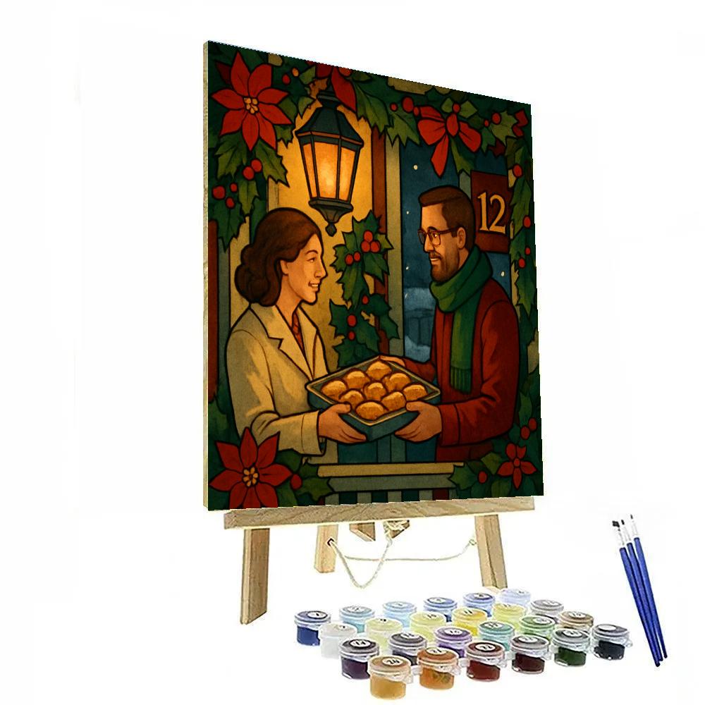 Poinsettia Porchlight painting number kit