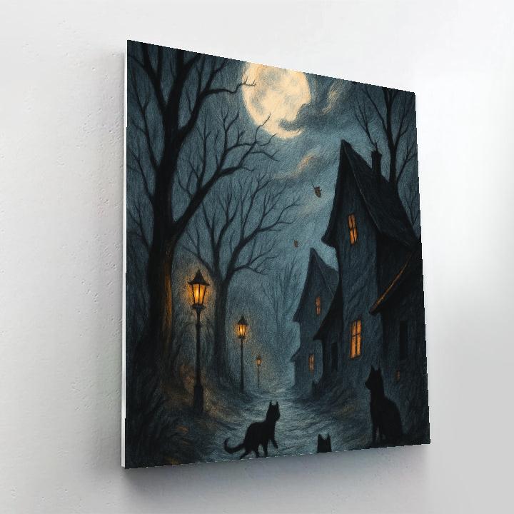 Halloween Moonlit Hollow Halloween DIY paint by numbers