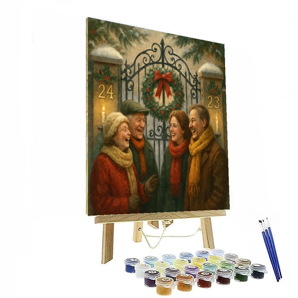 Garlanded Gate Gathering Numbered painting kits