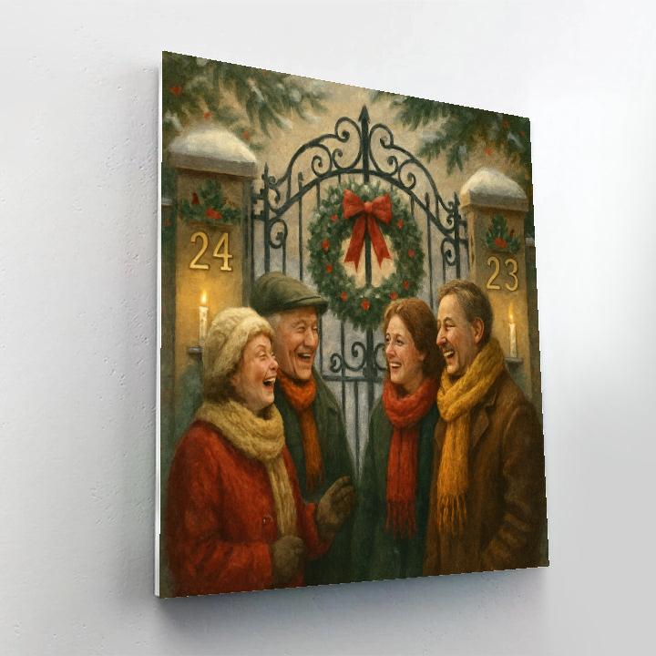 Garlanded Gate Gathering Numbered painting kits