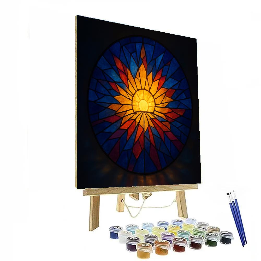 Stained Glass Dawn Stained Glass painting number kit