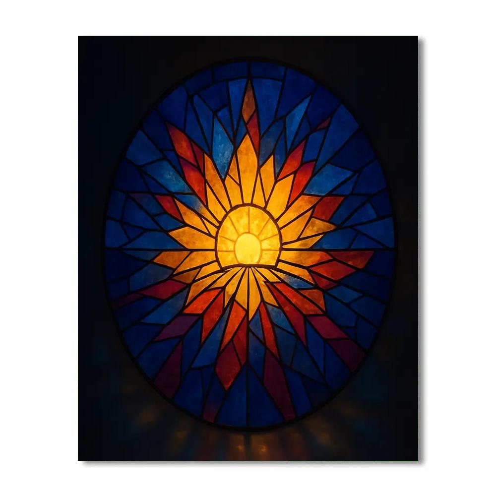 Stained Glass Dawn Stained Glass painting number kit