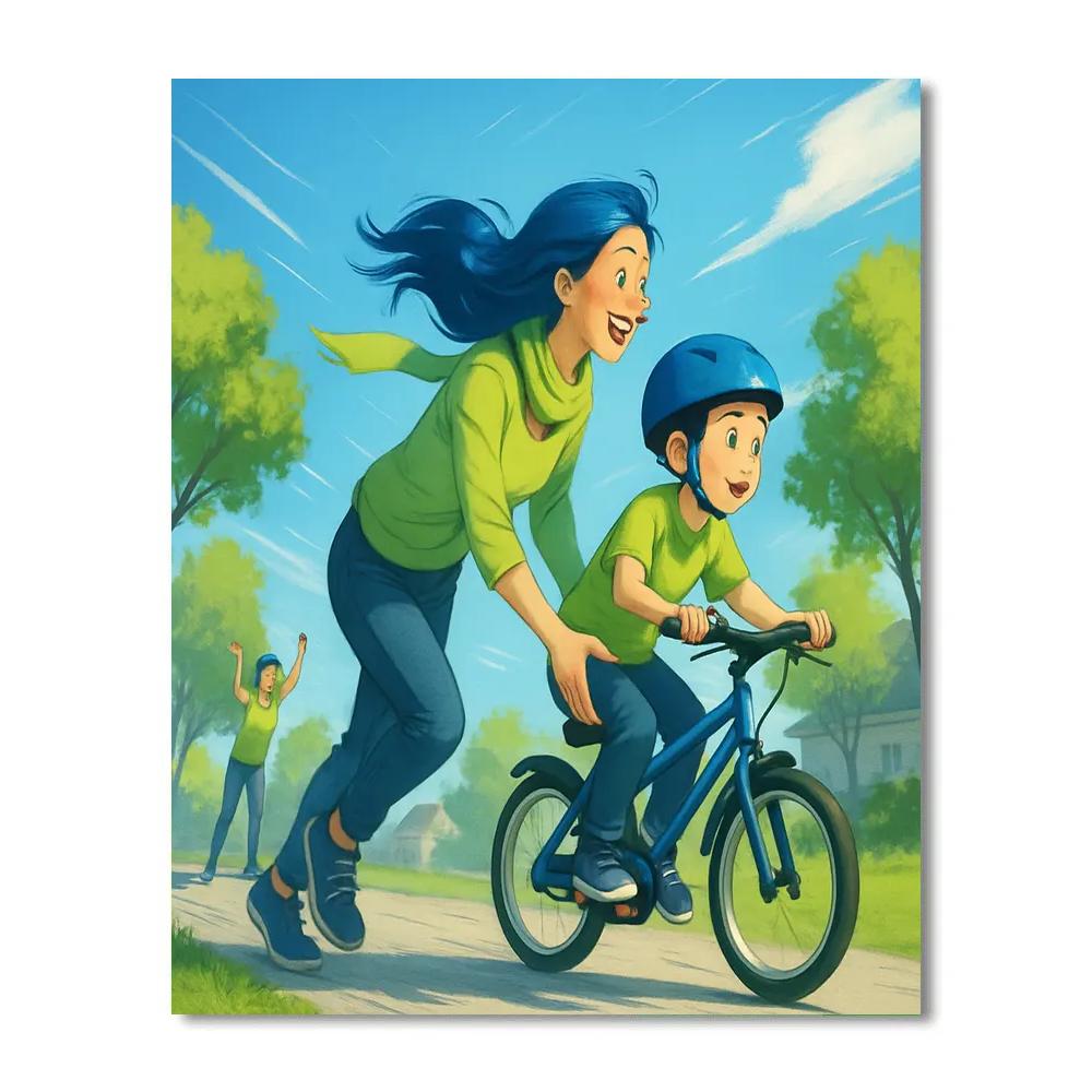 Bike Ride Learning Day Paint by numbers art