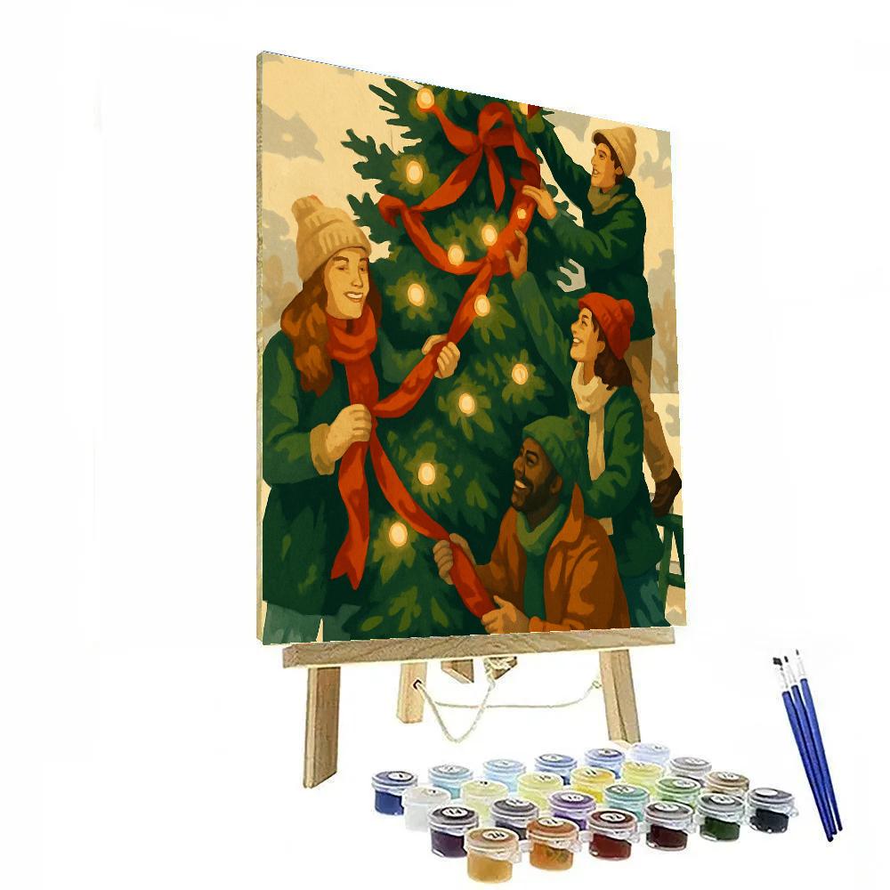 Glistening Garland Gala paint by number