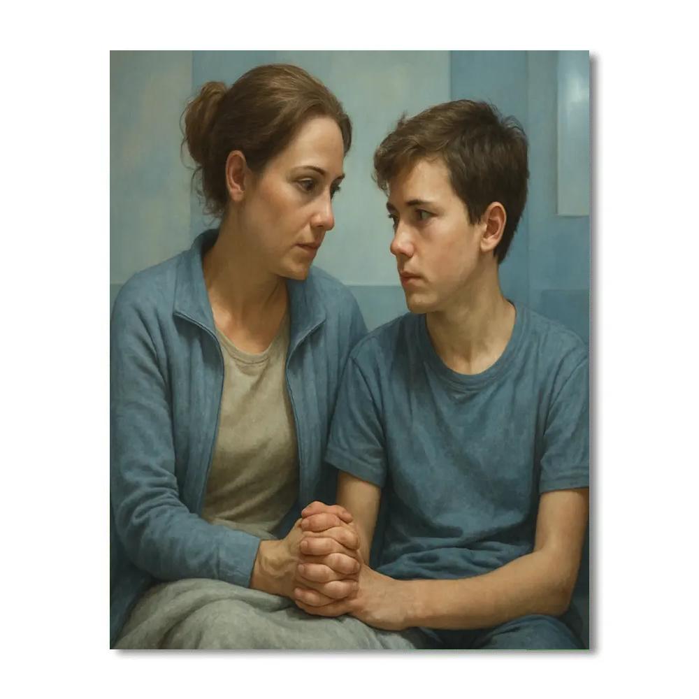 Hospital Waiting Hand Hold paint by color