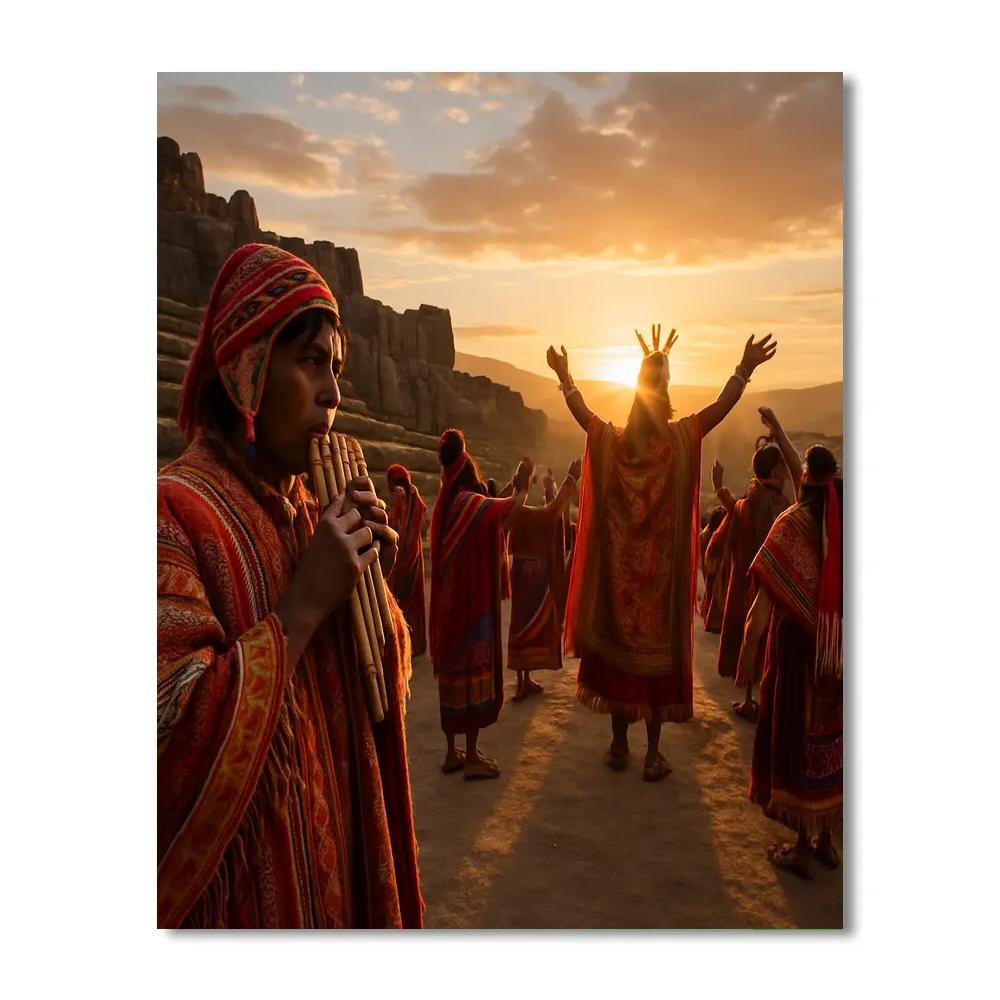 Inti Raymi Sunrise Ceremony In Cusco Paint by numbers kits