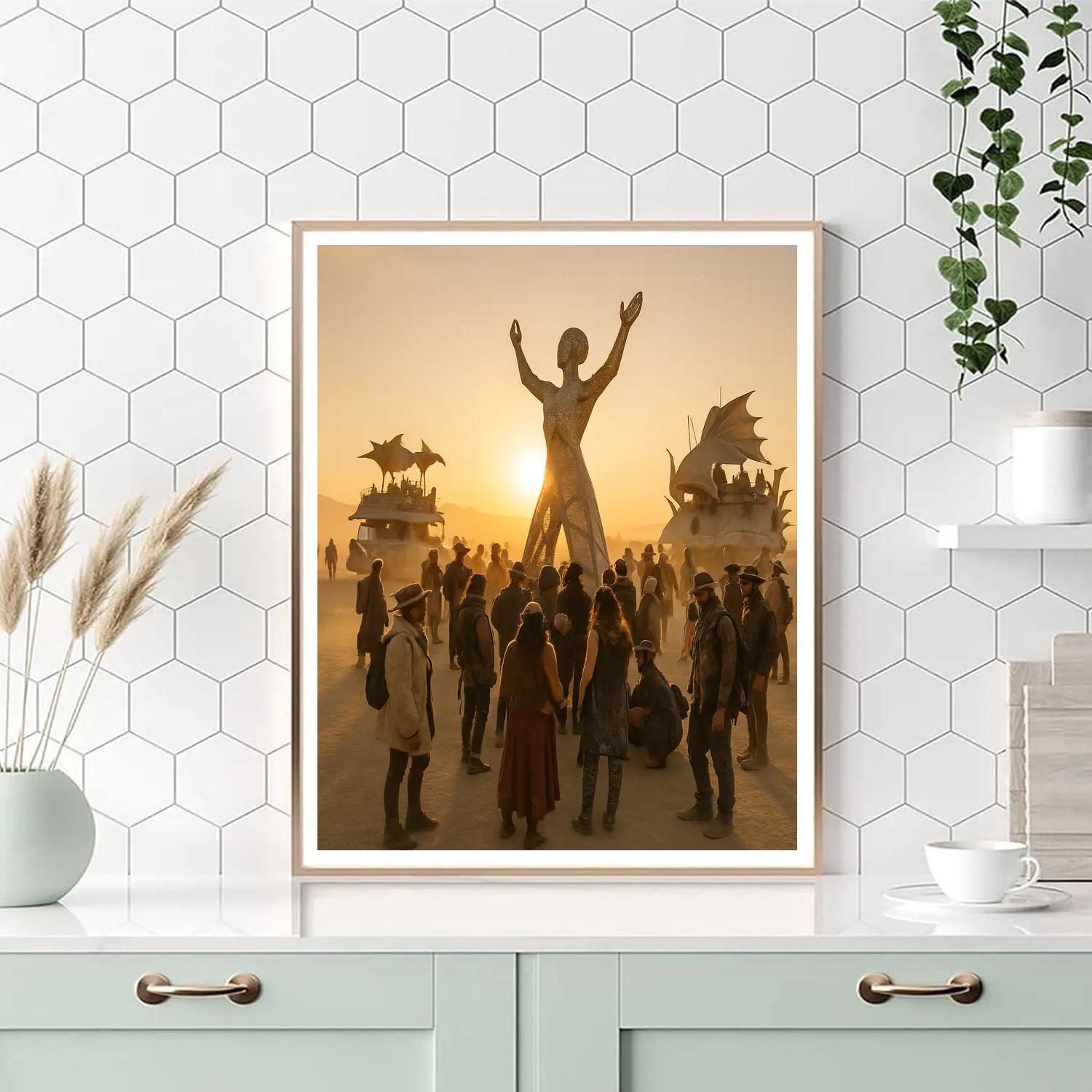 Burning Man Playa Sunrise Gathering Numbered painting kits