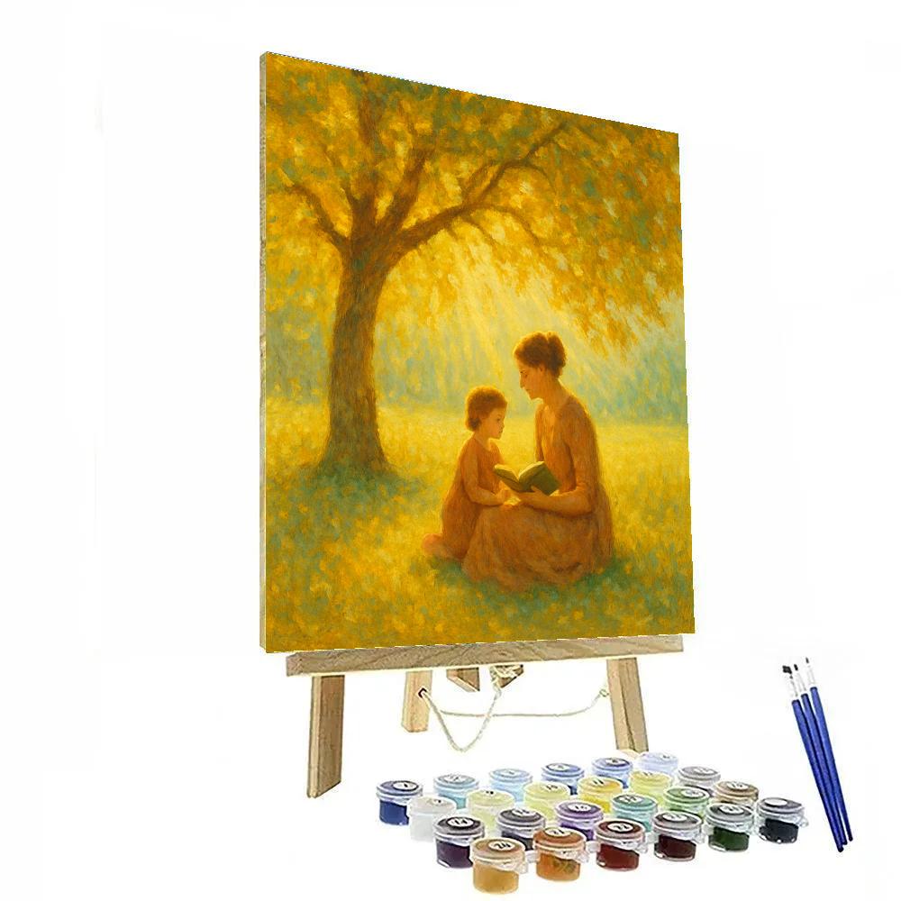Sunlit Afternoon With Mom And Child DIY paint by numbers