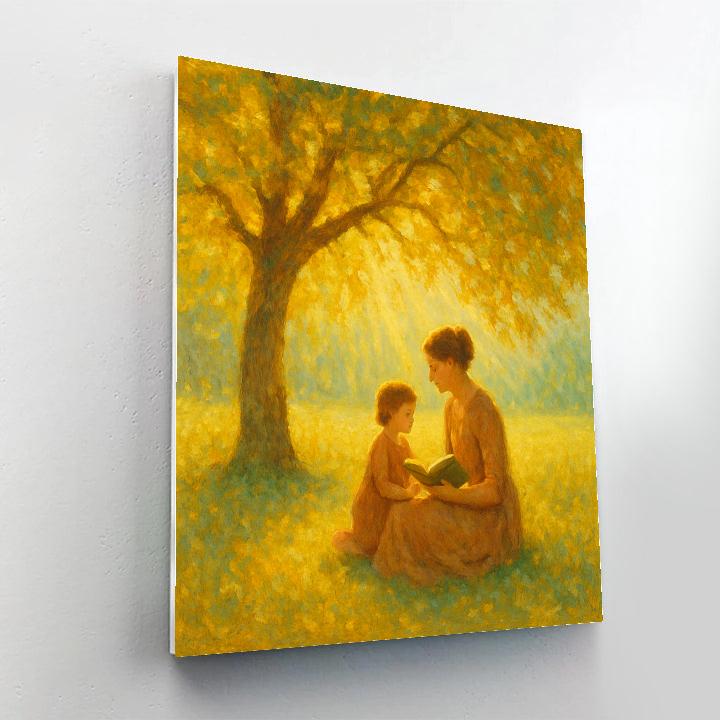 Sunlit Afternoon With Mom And Child DIY paint by numbers