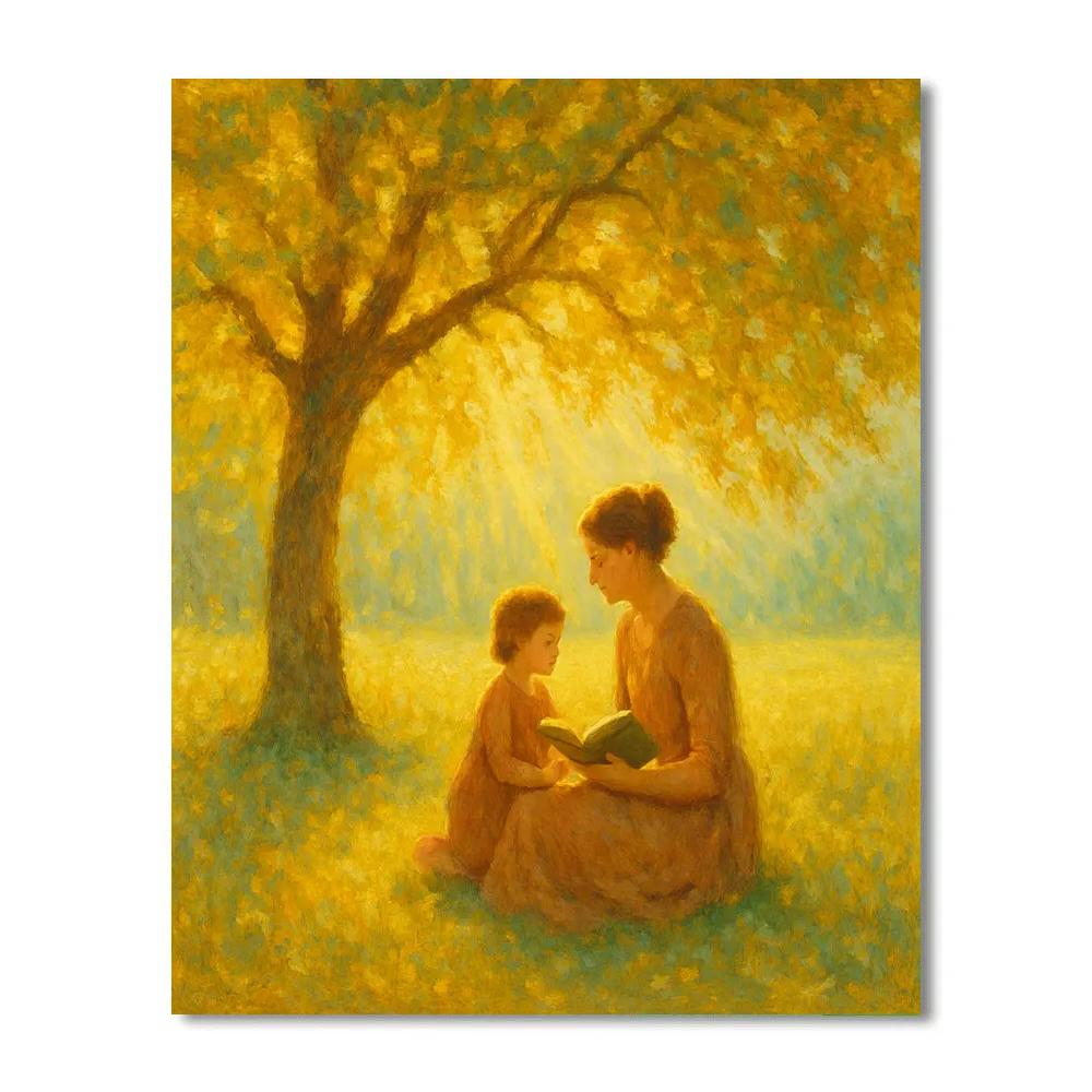 Sunlit Afternoon With Mom And Child DIY paint by numbers