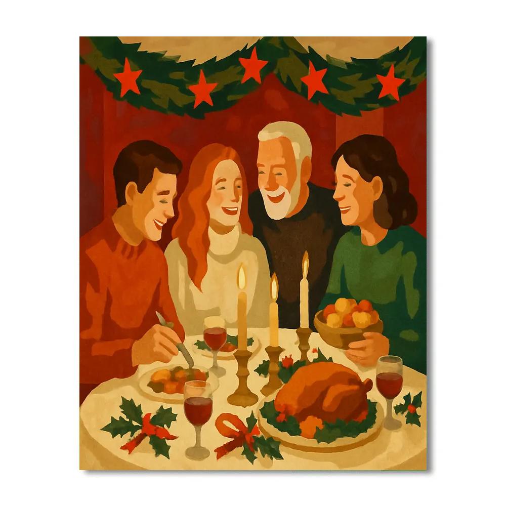 Starlit Midnight Feast Numbered painting kits