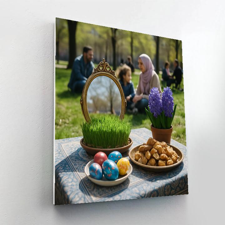 Nowruz Haft Seen Table Outdoors Painting by numbers kit