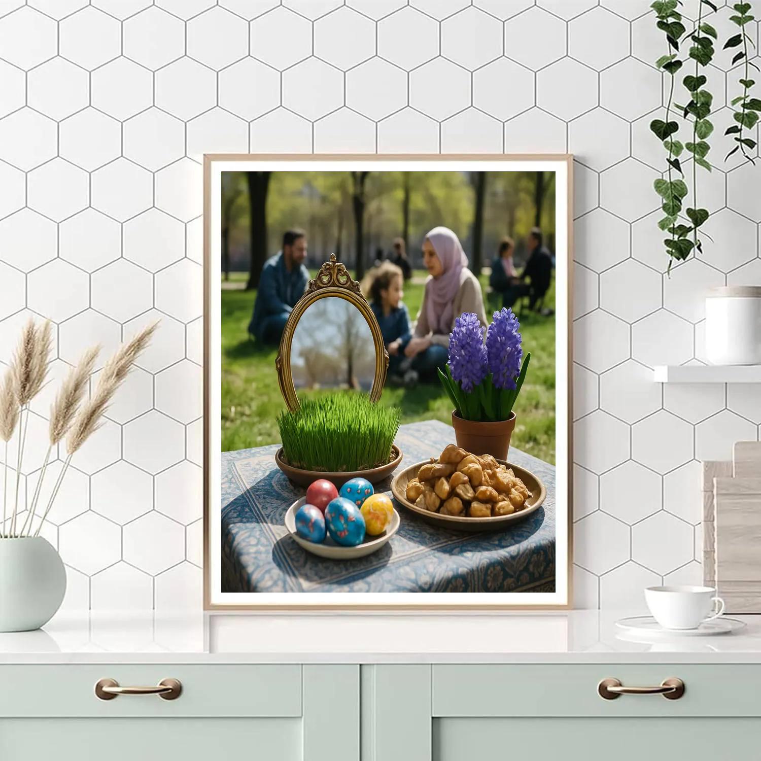 Nowruz Haft Seen Table Outdoors Painting by numbers kit