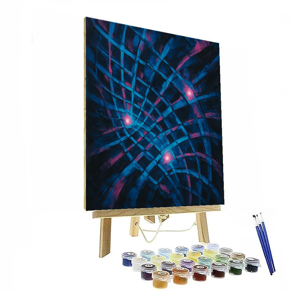 Abstract Cosmic Lattice Abstract paint by numbers