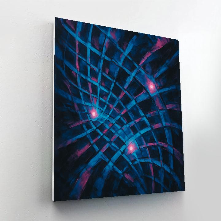 Abstract Cosmic Lattice Abstract paint by numbers