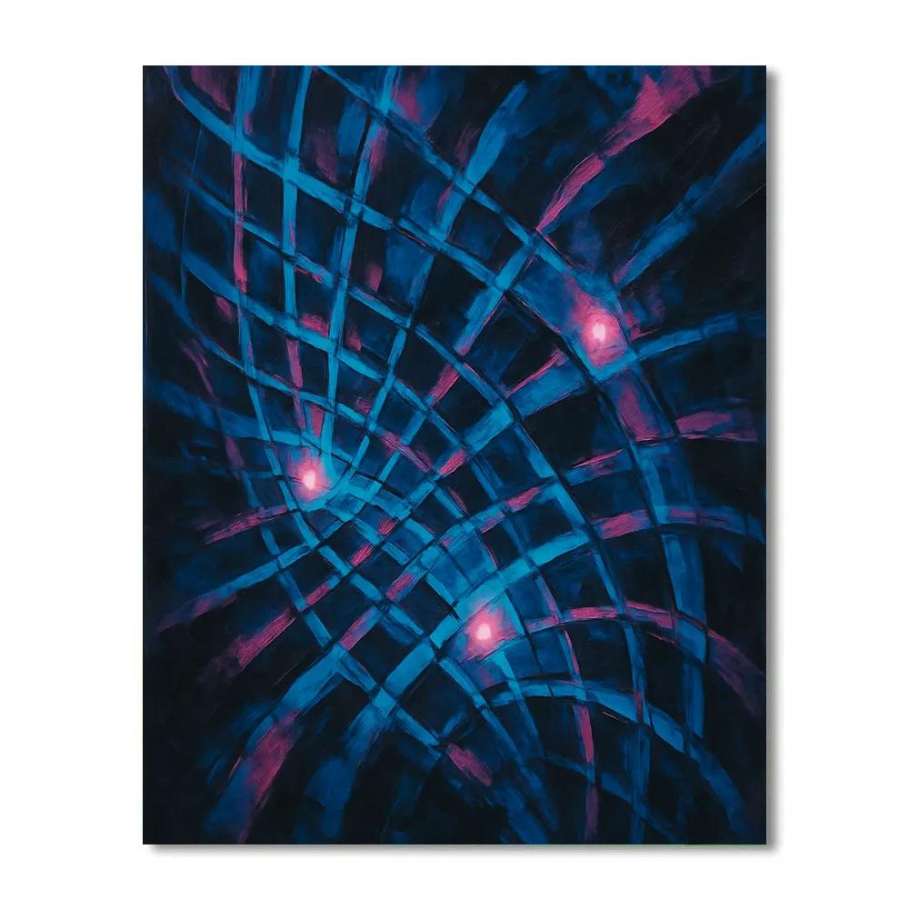 Abstract Cosmic Lattice Abstract paint by numbers