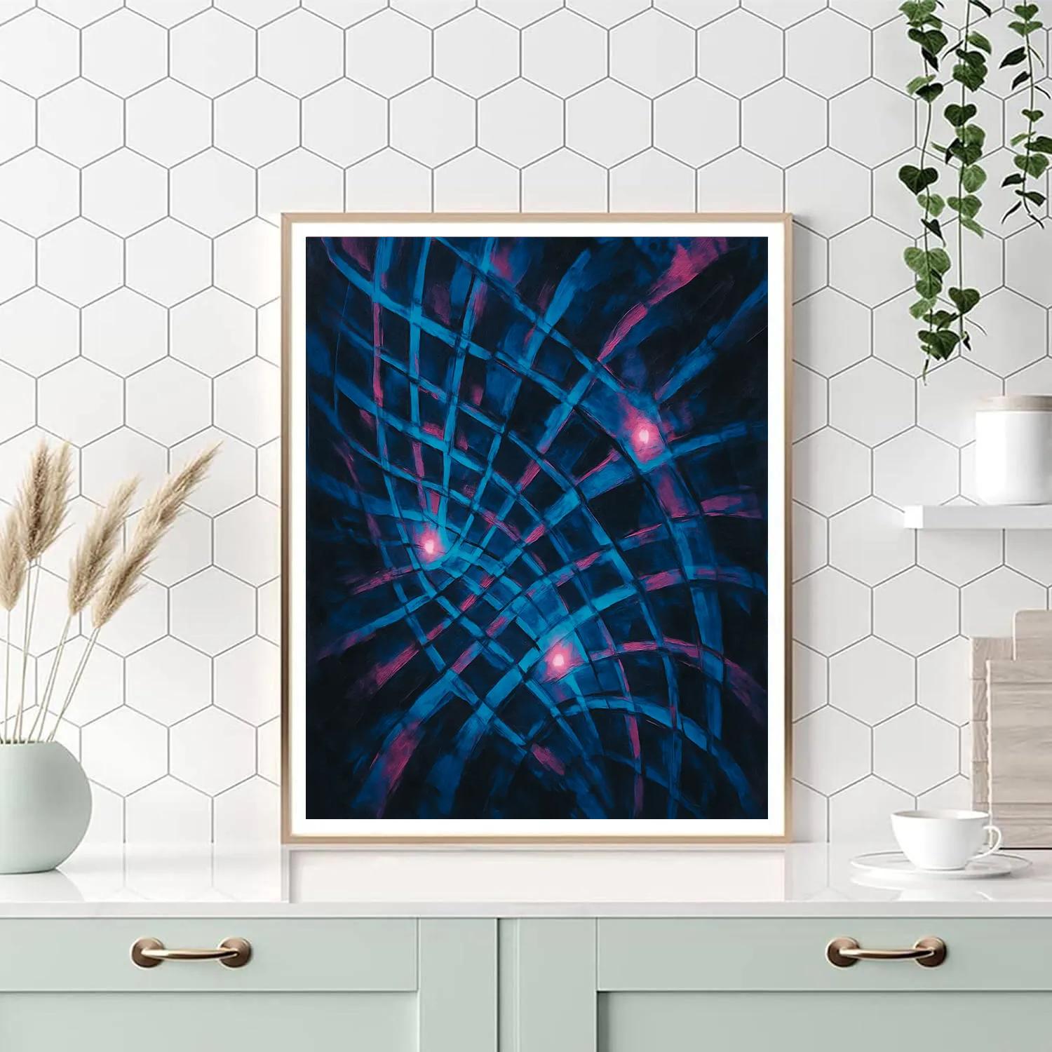 Abstract Cosmic Lattice Abstract paint by numbers
