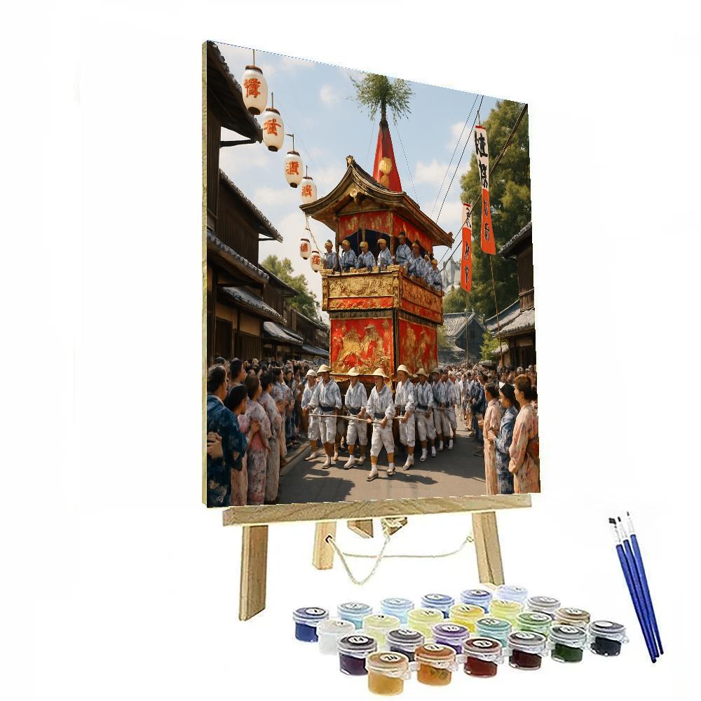 Japanese Gion Matsuri Yamahoko Parade paint by color