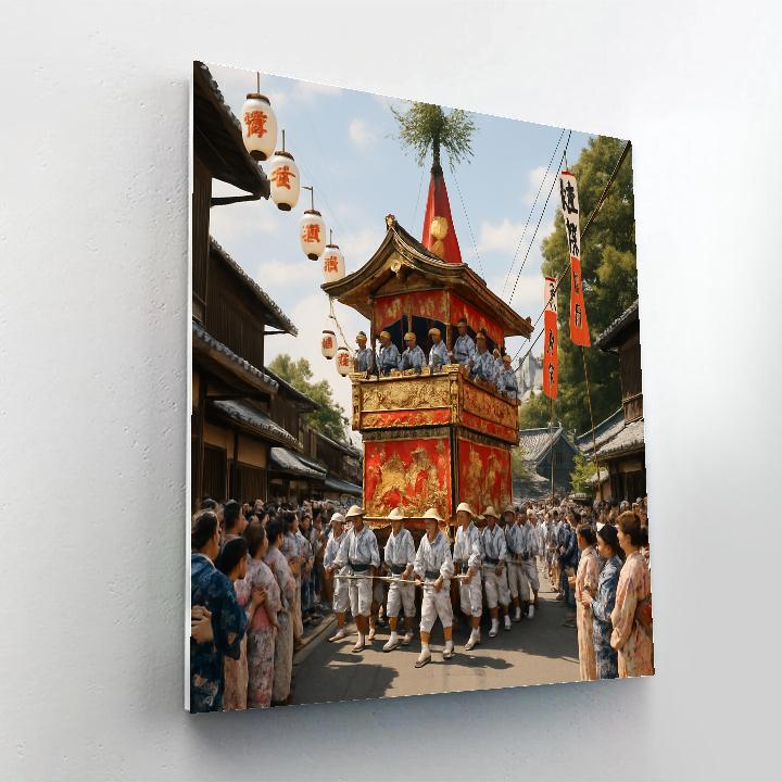 Japanese Gion Matsuri Yamahoko Parade paint by color