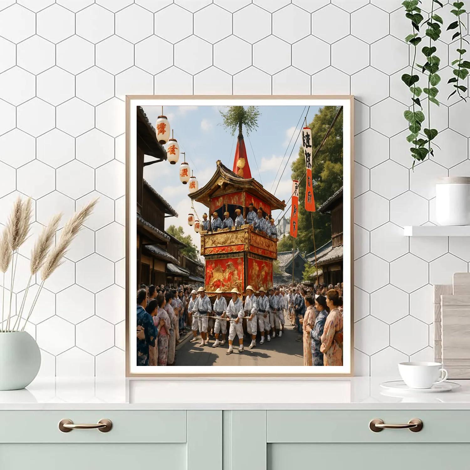 Japanese Gion Matsuri Yamahoko Parade paint by color